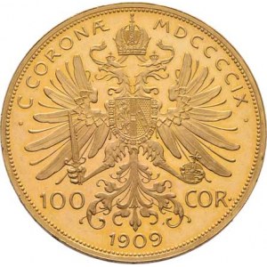 František Josef I., 1848 - 1916, 100 Koruna 1909 (pouze 3.202 ks), 33.861g, nep.hr.,