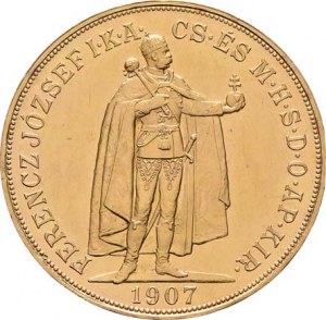 František Josef I., 1848 - 1916, 100 Koruna 1907 KB - původní ražba (pouze 1.088 ks),