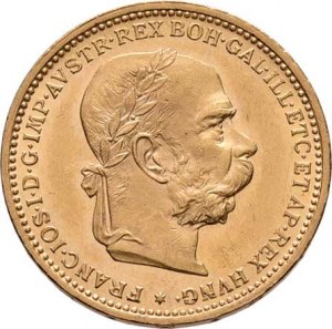 František Josef I., 1848 - 1916, 20 Koruna 1901 (pouze 49.000 ks), 6.781g, nep.rysky,