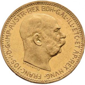František Josef I., 1848 - 1916, 20 Koruna 1911 - Schwartz (pouze 59.000 ks), 6.777g,