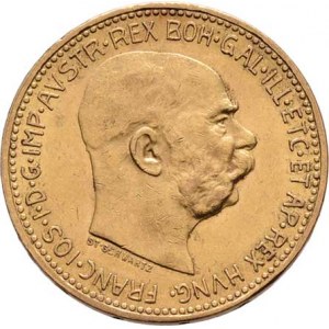 František Josef I., 1848 - 1916, 20 Koruna 1914 - Schwartz (pouze 82.000 ks), 6.771g,