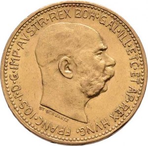 František Josef I., 1848 - 1916, 20 Koruna 1914 - Schwartz (pouze 82.000 ks), 6.771g,