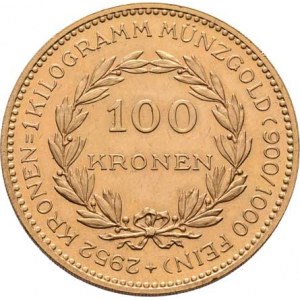 Rakousko, republika, 1918 -, 100 Koruna 1923, KM.2831 (Au900, pouze 617 ks),