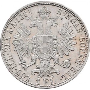 Rakouská a spolková měna, údobí let 1857 - 1892, Zlatník 1881, 12.297g, dr.hr., vl.rysky
