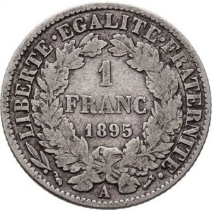 Francie, III.republika, 1871 - 1940, Frank 1895 A, Paříž, KM.822.1 (Ag835), 4.856g,