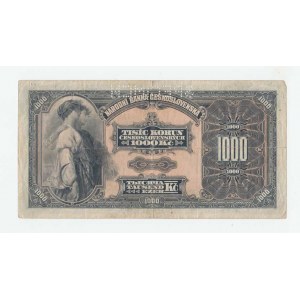 Československo - bankovky Národ. banky Československé, 1000 Koruna 1932, série B, BHK.26, He.26a.s1