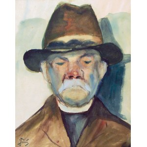 Julian FAŁAT (1853-1929), Mężczyzna w kapeluszu