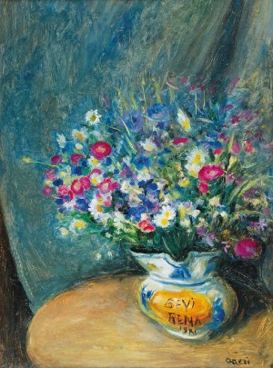 Irena WEISS - ANERI (1888-1981), Kwiaty w wazonie, 1980