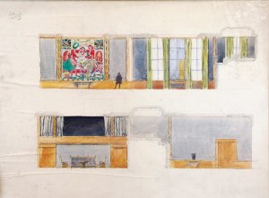 Józef CZAJKOWSKI (1872-1947), Projekt dekoracji sali Ligii Narodów w Genewie - sala nr 8 oraz nr 10