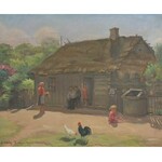 Błażej IWANOWSKI (1889-1966), Przed wiejską chatą