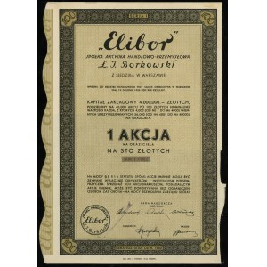 Polska, 1 akcja na 100 złotych, 1934, Warszawa