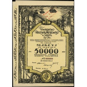 Polen, 50 Aktien zu 1.000 polnischen Mark = 50.000 polnische Mark, 20.06.1923, Warschau