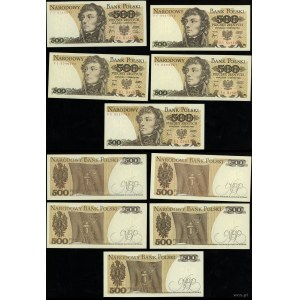 Polska, zestaw: 5 x 500 złotych, 1.06.1982