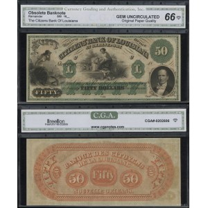 Stany Zjednoczone Ameryki (USA), blankiet 50 dolarów, 18.. (lata 1860)