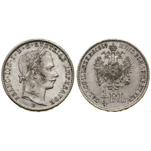 Austria, 1/4 florena, 1859 B, Kremnica