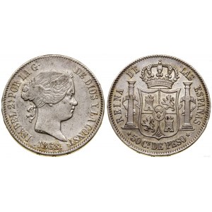 Filipiny, 50 cenymów, 1868, Manila