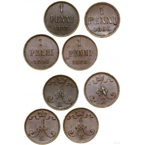 Finsko, sada 4 x 1 penny, Helsinki