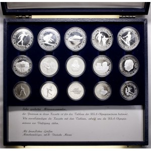 Jugosławia, zestaw 15 monet pamiątkowych, 1982-1984