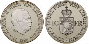 Liechtenstein, 10 franków, 1988