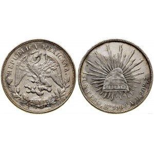 Meksyk, 1 peso, 1902 Mo AM, Meksyk