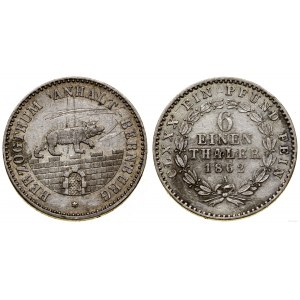Niemcy, 1/6 talara, 1862 A, Berlin