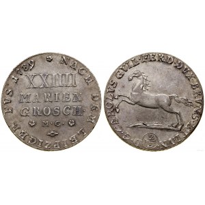 Německo, 24 mariánských grošů (2/3 tolaru = gulden), 1789 MC, Brunšvik