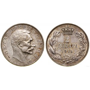 Serbia, 2 dinary, 1915, Paryż