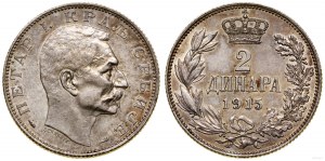 Serbia, 2 dinars, 1915, Paris