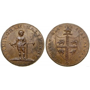 Wielka Brytania, żeton o nominale 1/2 pensa, 1793