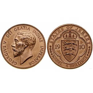 Vereinigtes Königreich, 4 Shillings - geprägt im 21. Jahrhundert (2000-2001), auf einer 1910-Münze, London
