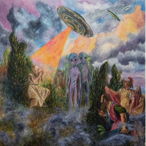Jagoda Malinowska, The Prophet Elijah and the fiery chariot, 2023