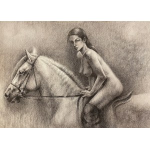 Anna Jarzynska (b. 1995), Nude in the saddle, 2022