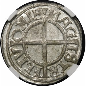 Inflanty - Zakon Kawalerów Mieczowych, Hermann Brüggenei-Hasenkamp, Szeląg 1541, Rewal - piękny