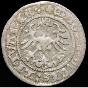 Zygmunt I Stary, Półgrosz 1518, Wilno - błąd, MONTEA - dwukropek, czterokropek - rzadki