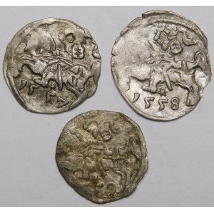 Sigismund II Augustus, Vilnius Denarii - set (pcs. 3)