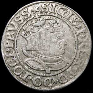 Sigismund I the Old, 1534 penny, Torun - crowned - variation