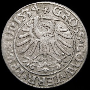 Sigismund I the Old, 1534 penny, Torun - crowned - variation