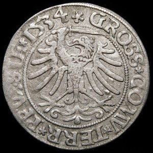 Sigismund I the Old, 1534 penny, Torun - crowned - variation