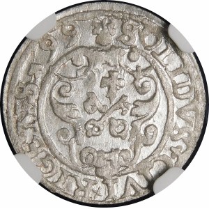 Zygmunt III Waza, Szeląg 1599, Ryga - piękny
