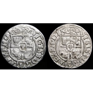 Zygmunt III Waza, Półtorak 1622, Bydgoszcz - korony - zestaw (szt. 2)
