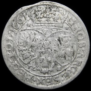 Jan II Kazimierz, Szóstak 1667 TLB, Kraków - rzadszy