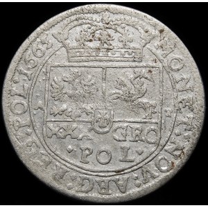Jan II Kazimierz, Tymf 1665 AT, Kraków - przebitka SALV/L - rzadki