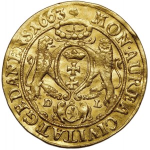 Jan II Kazimierz, Dukat 1663 DL, Gdańsk - rzadki