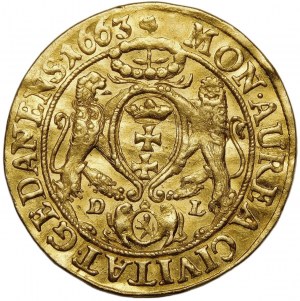 Jan II Kazimierz, Dukat 1663 DL, Gdańsk - rzadki