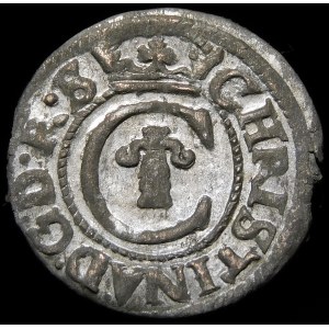 Inflanty - Pod panowaniem szwedzkim, Krystyna Waza, Szeląg 1636, Ryga