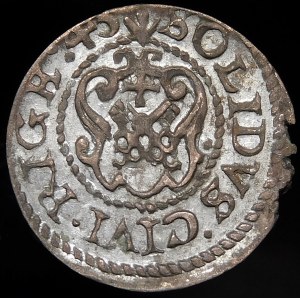 Inflanty - Pod panowaniem szwedzkim, Krystyna Waza, Szeląg 1643, Ryga