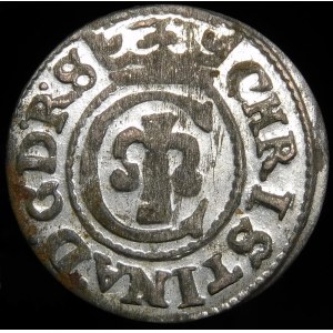 Inflanty - Pod panowaniem szwedzkim, Krystyna Waza, Szeląg 1645, Ryga