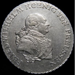 Niemcy, Prusy, Królestwo, Fryderyk Wilhelm II (1786-1797), 1/3 talara 1789/E, Królewiec