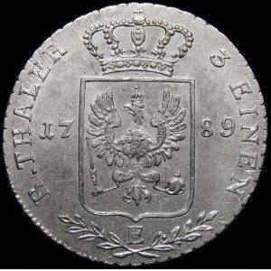 Niemcy, Prusy, Królestwo, Fryderyk Wilhelm II (1786-1797), 1/3 talara 1789/E, Królewiec