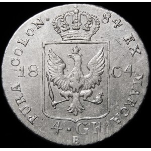 Niemcy, Prusy, Królestwo, Fryderyk Wilhelm III (1797-1840), 4 grosze 1804 B, Wrocław